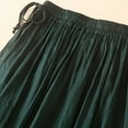 thumbnail image 4 of Wdfiry Womens Cotton Linen Long Skirts Fashion Casual Solid Color Flowy Midi Skirt Summer Loose Drawstring Elastic Waist Midi Skirt, 4 of 7