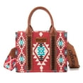 thumbnail image 5 of Wrangler Aztec Tote Bag for Women Boho Shoulder Purses and Handbags, Burgundy, 5 of 7