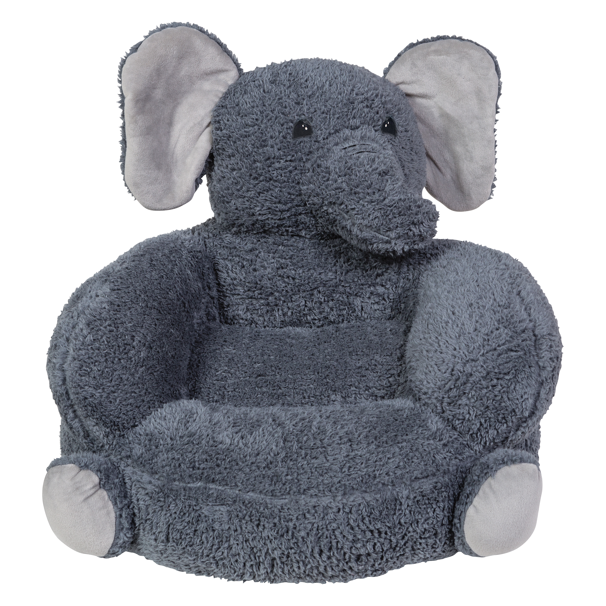Trend Lab Toddler Plush Gray Elephant Lounge Character Chair - image 2 of 8