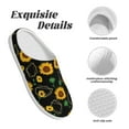 thumbnail image 5 of Fotbe Sunflowers3 Pattern Women's Fuzzy Curly Fur Memory Foam Loafer Slippers Indoor Outdoor Slippers Winter Home Shoes-35/36, 5 of 7