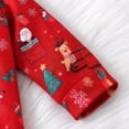 thumbnail image 5 of WUANDIXFA Baby Boy Christmas Outfit Long Sleeve Shirts Pants and Hat Holiday Party Cute Print Fall Winter Clothes,AG,6-9 Months, 5 of 7