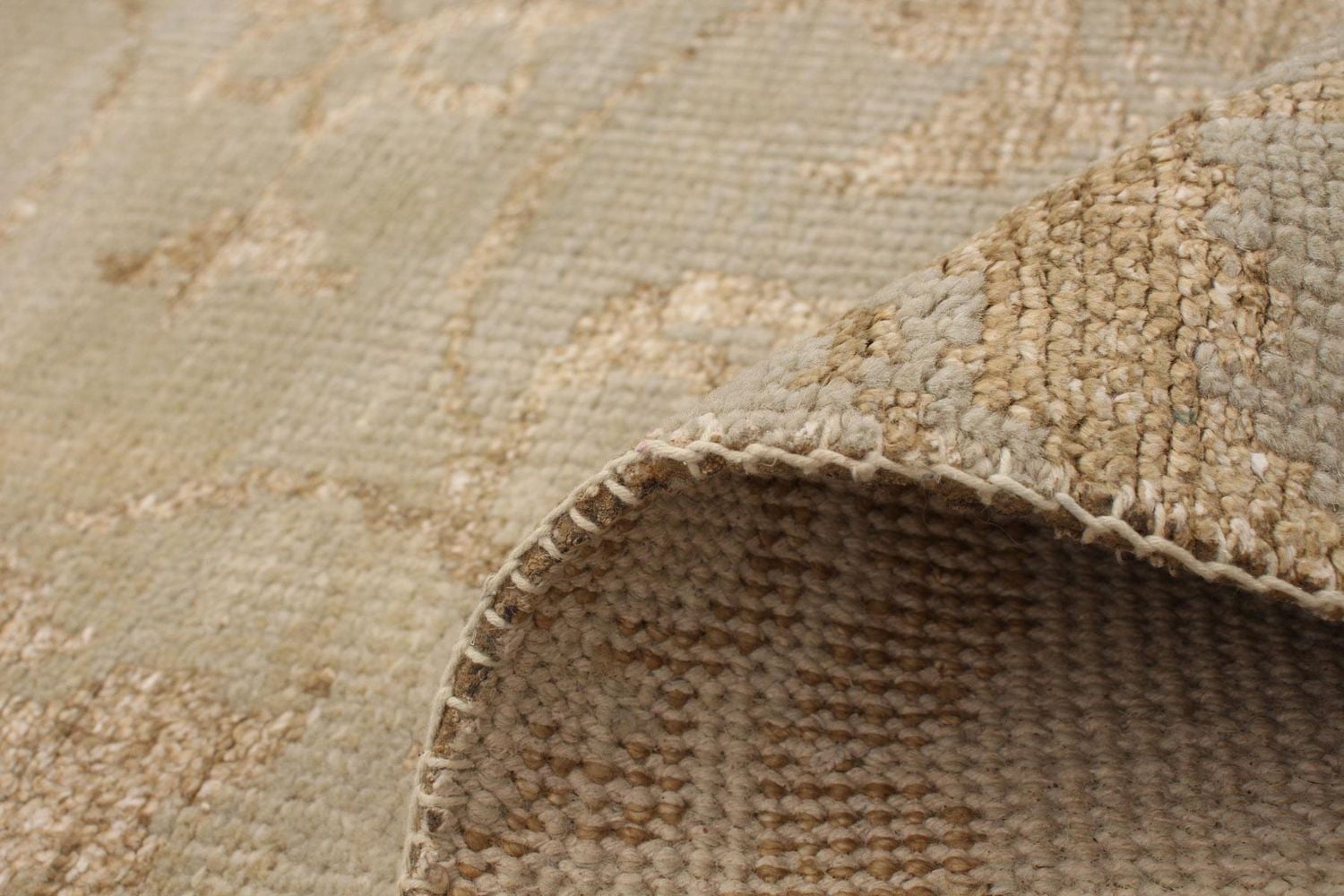 ECARPETGALLERY 4'10" x 7'10" Transitional La Seda Hand-knotted Area Rug for Living Room, Dining Room and Bedroom in Grn