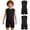 Black, variant on Boys Girls Anti-Strip Romper Jumpsuit Zip Back One Piece for Special Needs Autism Adaptive Clothing Black 8