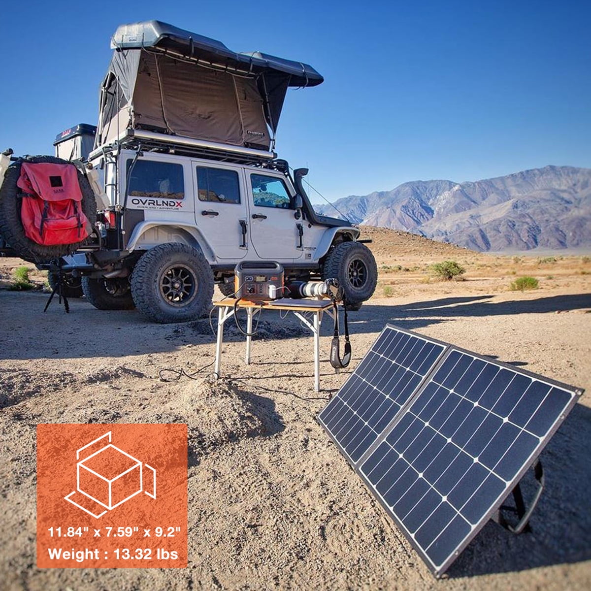 Restored Jackery SolarSaga 500 X Solar Panel - 500W Output - 25% Efficiency TOPCon Cells - IP68 Waterproof - Foldable & Portable Design - Operating -40℃~85 - Black ( Refurbished)