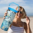 thumbnail image 5 of 30 Oz Sea Turtle Tumbler with Handle Lid and Flip Straw,Double Wall Vacuum Stainless Steel Watercolor Ocean Turtle Cup,Water Bottle,Travel Coffee Mug,Hawaiian Sea Turtle Decor,Accessories, 5 of 6