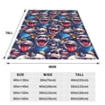 thumbnail image 3 of Pofeuu rock Skull blue record Print Ultra-Soft Micro Fleece Blanket,for Bed Or Sofa,All Season Throw Blankets Flannel Blanket-50"x40", 3 of 7
