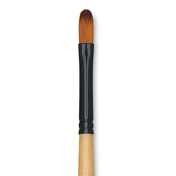Dynasty Black Gold Brush - Filbert, Long Handle, Size 3