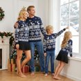thumbnail image 5 of Matching Family Christmas Pullover Sweaters Long Sleeve Snowflake Crewneck Knitted Pullover Tops, 5 of 9
