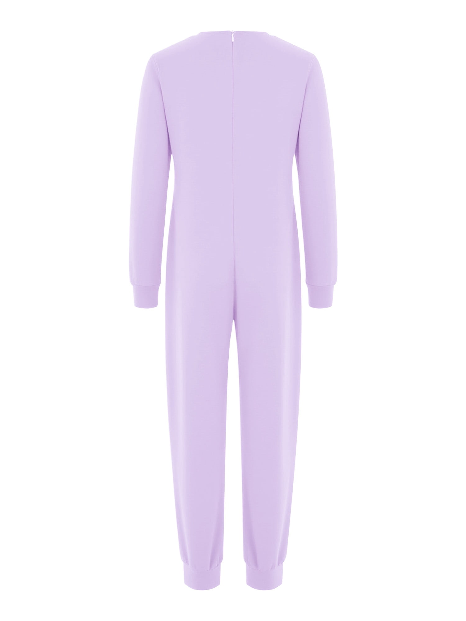 Miutii Unisex Girls Boys One-piece Jumpsuit Full Body Romper Special Needs Adaptive Clothes 6-16 Years Lavender 14