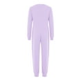 thumbnail image 4 of HULIJA Kids Boys Special Needs Adaptive Clothing Long Sleeve Zipper One Piece Cotton Overall Jumpsuit Lavender 10, 4 of 5