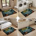 thumbnail image 5 of Entryway Rug 2'x3', Happy Halloween Kitchen Runner Rugs Non-Slip Carpet Mats, Spooky Ghost Pumpkins Castle Graveyard Bedside Rugs Runners Washable Floor Carpet for Bathroom Laundry Room, 5 of 8