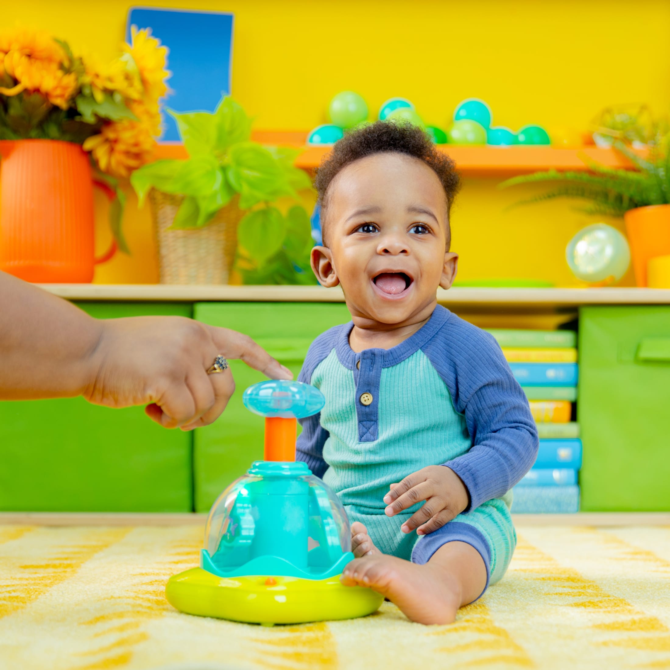 Bright Starts Press & Glow Spinner Baby Activity Toy photo 2