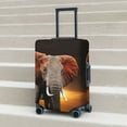 Luggage Cover (No Suicase) Elephant Sunset in Kenya Soft Suitcase