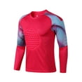 thumbnail image 2 of Sinleey Boys Soccer Goalie Shirts Padded Protection Long Football Goalkeeper Jersey Football Training Hot Pink S, 2 of 6