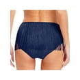thumbnail image 2 of iiniim Glitter Dance for Women Tassel Booty Shorts Underwear Latin Disco Party Festival Rave Competition Navy Blue M, 2 of 7