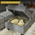 thumbnail image 2 of HONBAY Canapé Modulaire Convertible Convertible Sectionnel avec Rangement pour Salon, Gris, 2 of 6