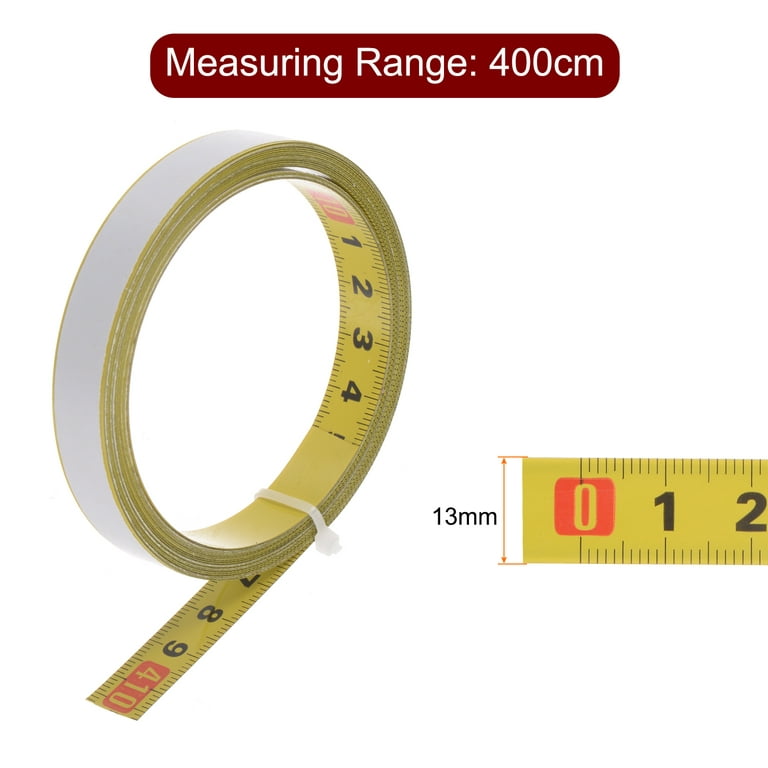 Self Adhesive Tape Measure 500cm Metric Right to Left Read Measuring Tape  Steel Sticky Ruler, White