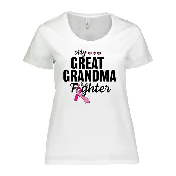 Inktastic Breast Cancer Awareness My Great Grandma is a Fighter Women's Plus Size T-Shirt