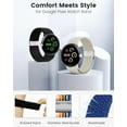 thumbnail image 4 of MYKOMI 2 Pack Braided Bands Compatible With Google Pixel Watch 3/2 45mm 41mm - Adjustable Stretchy Nylon Breathable Sport Straps for Women Men, 4 of 7
