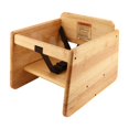 thumbnail image 1 of GET BS-200-MOD-N2 Single Height Booster Seat w/ Waist & Chair Strap - Wood, Natural, 1 of 1