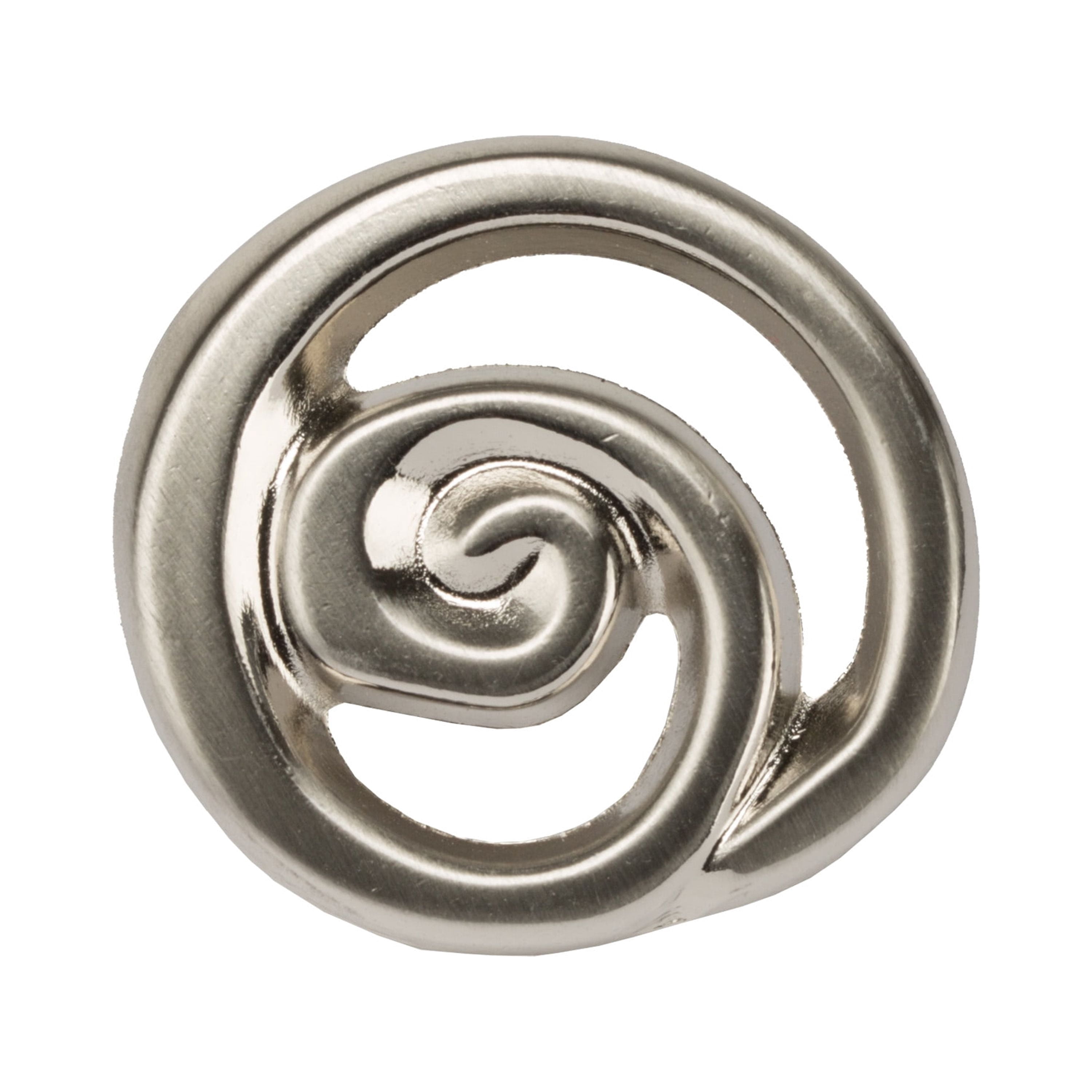 Mainstays 1-1/3" (34mm) Swirl Cabinet Knob, Satin Nickel, 10 Pack