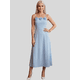 thumbnail image 2 of Vestido Midi Elegante con Tirantes y Detalle Floral, Estilo Femenino y Sofisticado para Muje, 2 of 5