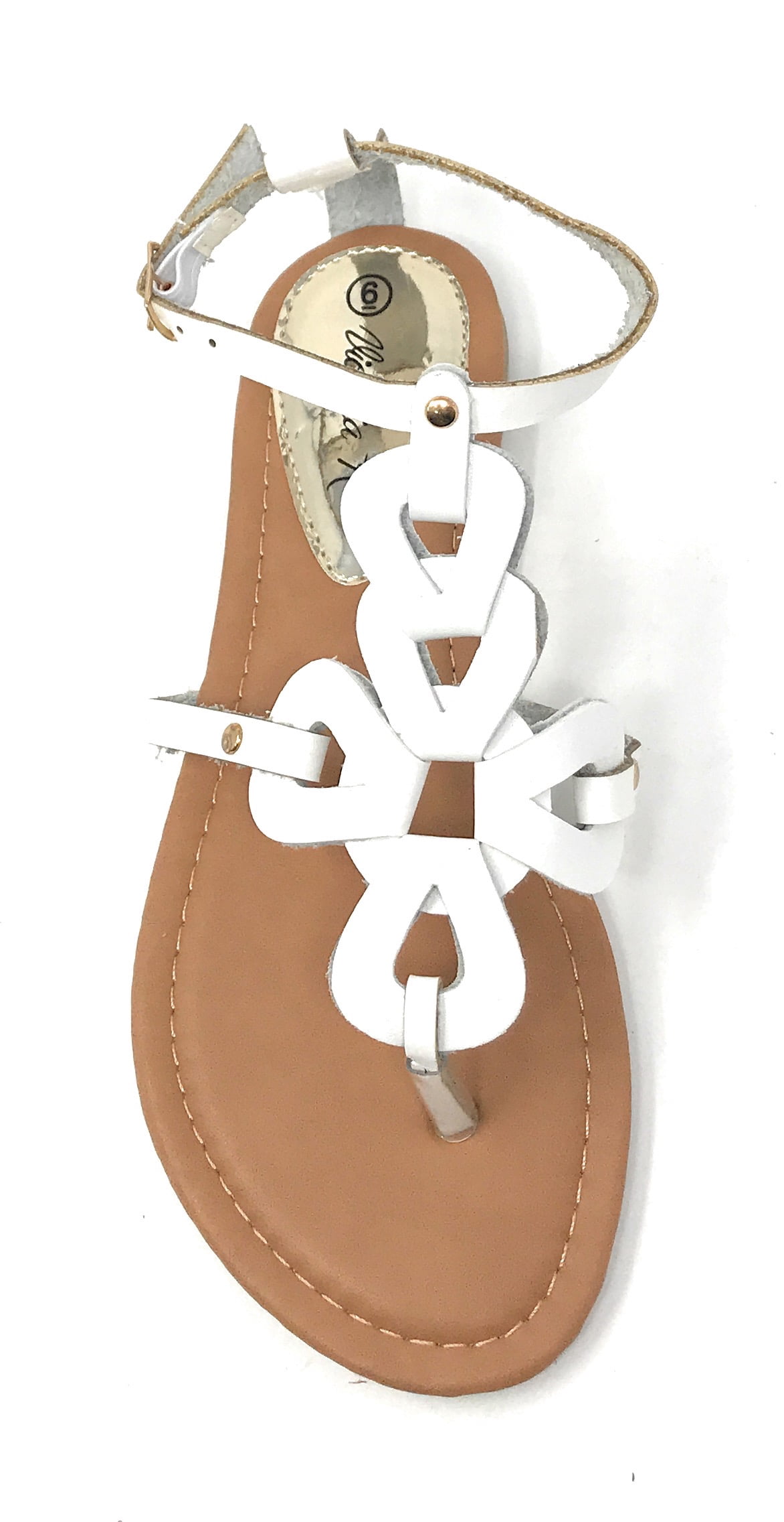 Victoria K Women's Gladiator Multi Loops Crossover Sandals