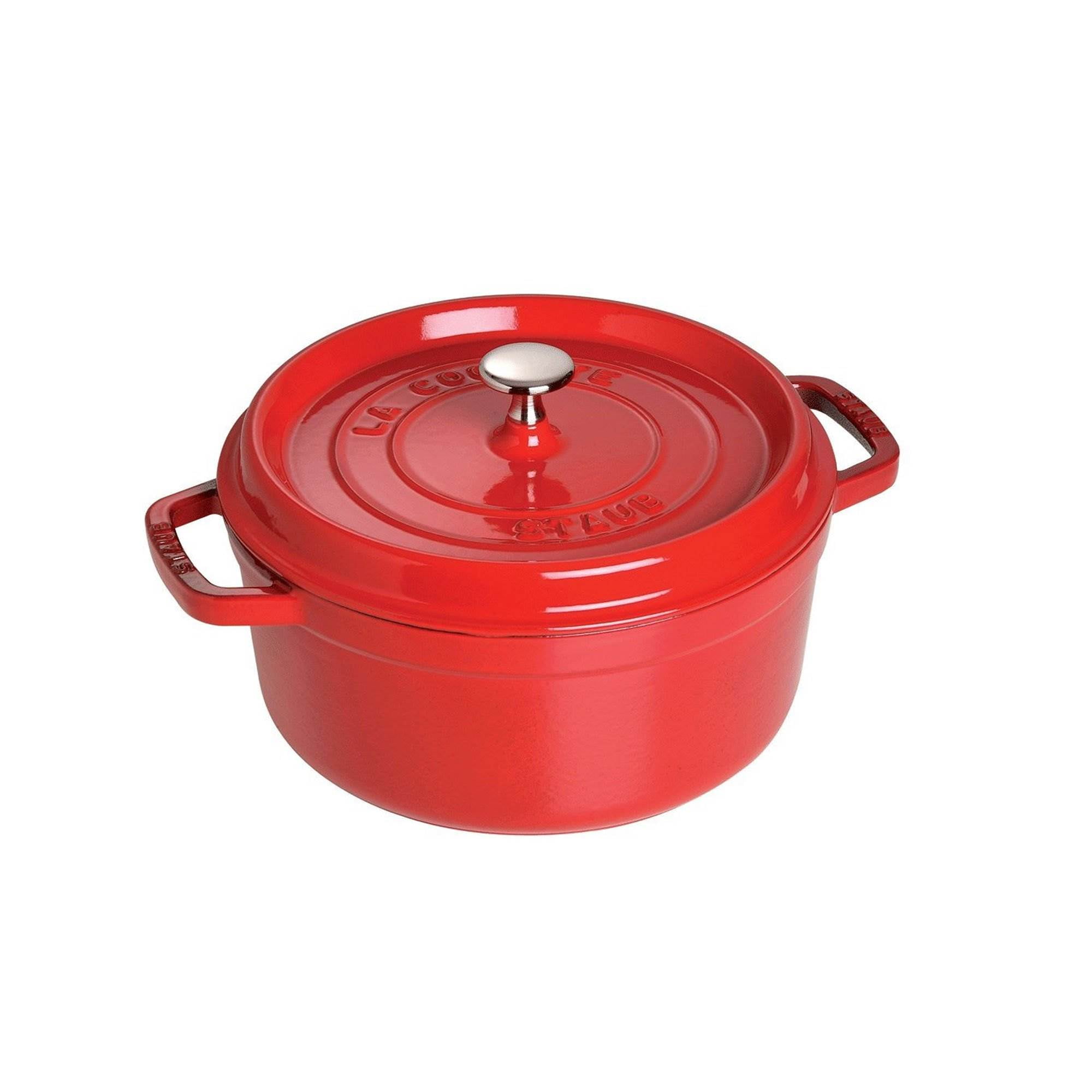 Staub Cast Iron 4qt Round Cocotte Cherry