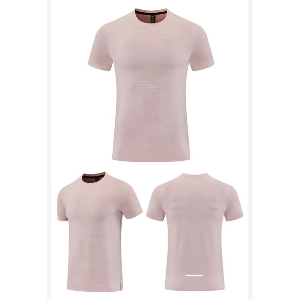 Tops para hombre, blusas y camisas de manga corta con cuello redondo para hombre, blusas de poliéster transpirables de manga corta para deportes al aire libre, correr y hielo de verano para hombre.