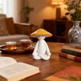 thumbnail image 3 of Cute Yoga Meditation Mushroom Decor Accent for Shelf, Whimsical Decor Figurine for Table, Bookshelf, Fairy Garden, Mushroom Gift for the Home, 3 of 7