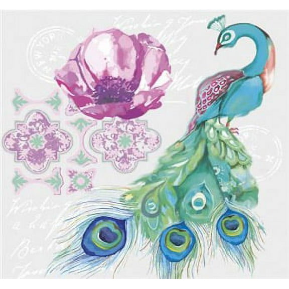 Watercolor Peacock - Decorative Floral Lunch Paper Napkins 100pcs - Perfect for Decoupage, Party, Birthday, Special Occasions, Weddings