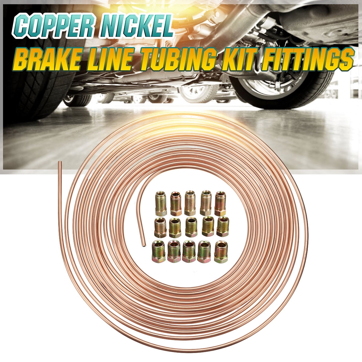 Stainless Steel Brake Line Tubing Kit 3/16 OD 20 Foot Coil Roll AN 45