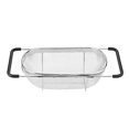 thumbnail image 1 of facefd Retractable Drain Basket Home Use Dual Handles Stainless Steel Sink Drying Filter Holder Water Draining Tool Kitchen Gadget 24*34*11cm, 1 of 5
