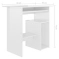 thumbnail image 4 of vidaXL Desk High Gloss White 80x45x74 cm Engineered Wood, 4 of 4