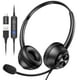 thumbnail image 1 of Auriculares USB New bee con micrófono para PC con cable USB-A y USB-C, 1 of 8
