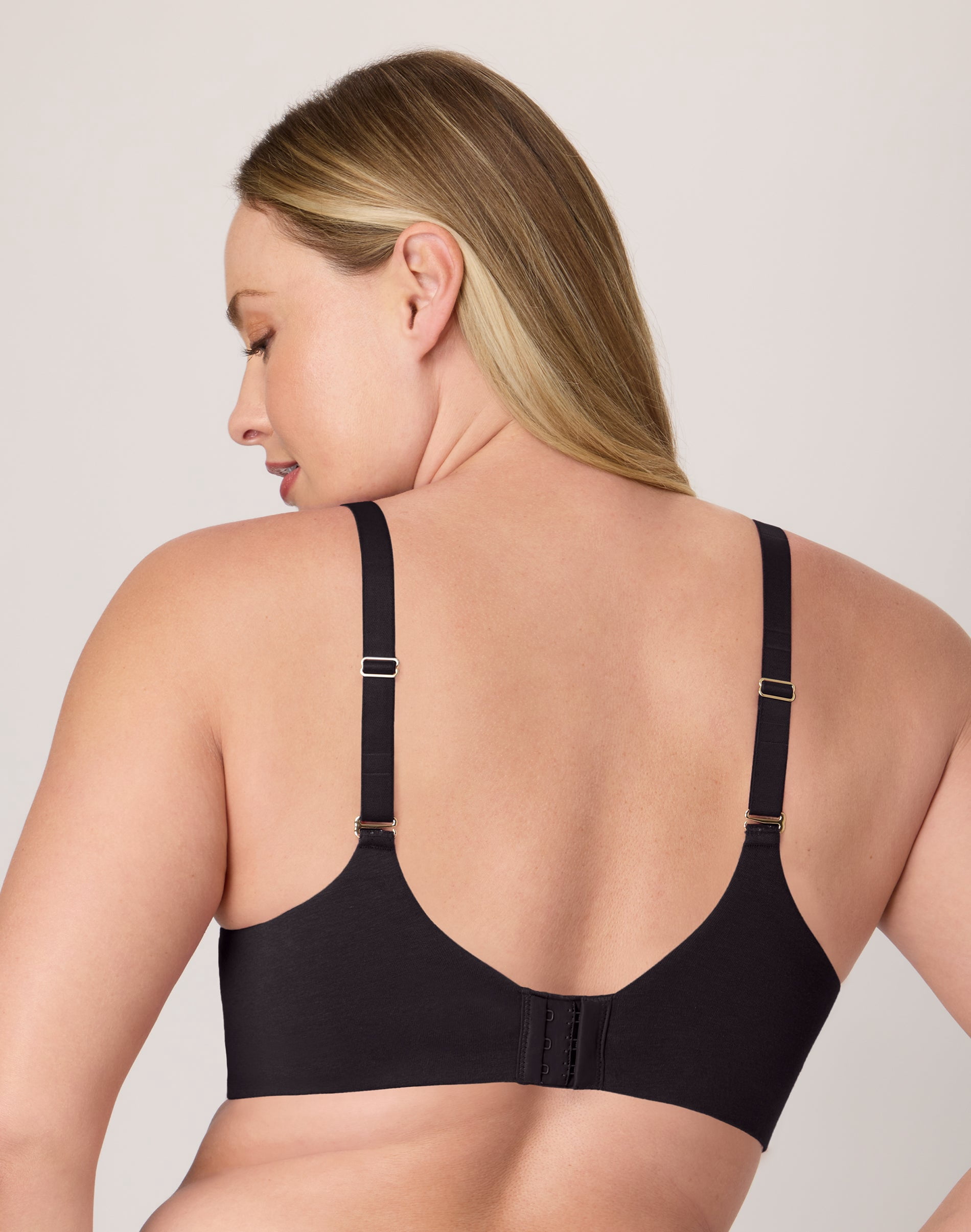 Women's Bali DF8131 Cotton Collection 2-Ply Underwire Bra (Black 34DD)