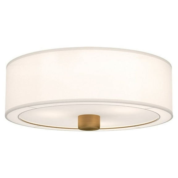 Alora Lighting Fm547924wl Theo 3 Light 24" Wide Flush Mount Drum Ceiling Fixture - Gold