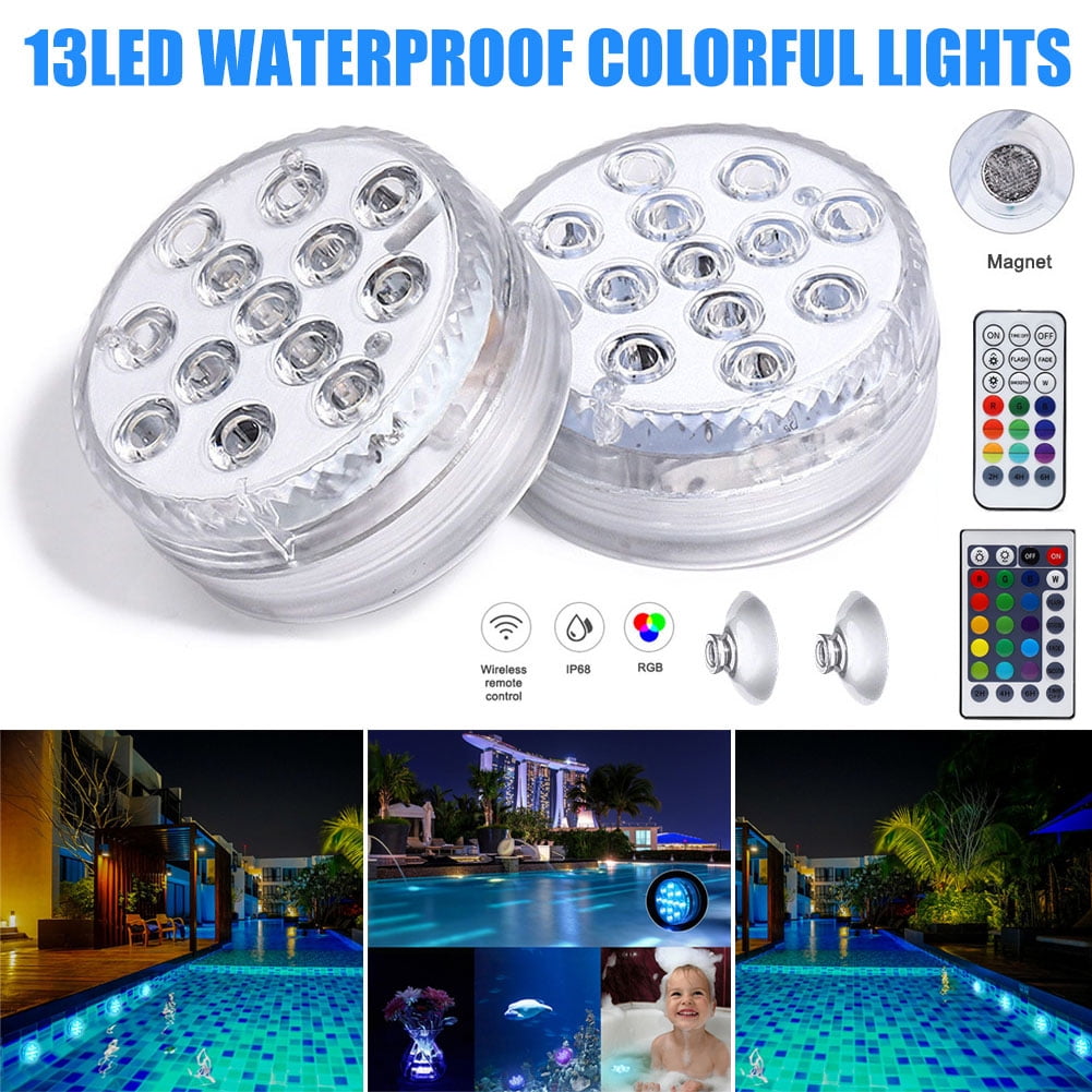 Submersible RGB LED Bulb Underwater Light Fountain Swimming Pool Lamp W/Remote 