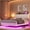 White, variant on EastVita Queen Size Floating Bed Frame with LED Lights and Charging Station Upholstered Platform Bed No Box Spring Needed Noise Free Grey