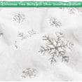 thumbnail image 4 of 30 Inches Christmas Tree Skirt - White Faur Fur Xmas Tree Skirts for Christmas Tree Holiday Party Decorations with Sequin Silver Snowflakes, 4 of 7