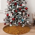 thumbnail image 5 of Rateoe Golden Glitter Print Christmas Tree Skirt 30" for Xmas Holiday New Year Party Circle Tree Mat Ornaments Decoration, 5 of 7