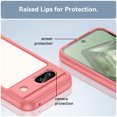 thumbnail image 6 of Allytech for Google Pixel 7A Clear Case, Hybrid Rugged Anti-Yellow Shockproof Hard Shell Back Cover Phone Case for Google Pixel 7A, Red, 6 of 8