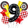 thumbnail image 1 of Set de globos para fiesta YNITSED de 40" con número 9 y auto de carreras, 1 of 7