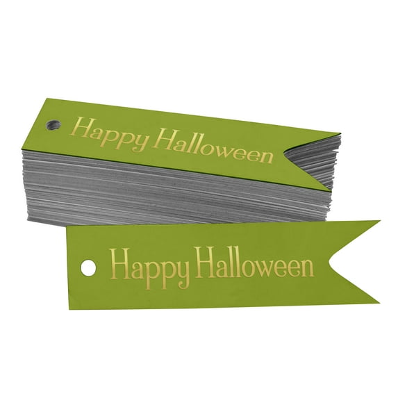 Inkdotpot Happy Halloween Halloween Bottle Tag Real Gold Foil Favor Hang Tags Pack Of 100