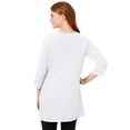 thumbnail image 2 of Woman Within Plus Size Perfect Three-Quarter-Sleeve Scoopneck Tunic, 2 of 6