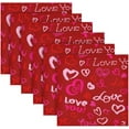 thumbnail image 6 of Coolnut Valentine's Day Love Heart Cloth Napkins Set of 1,Reusable Washable Polyester Dinner Table Napkins for Family,Kitchen,Dining,Party Decor, 6 of 7
