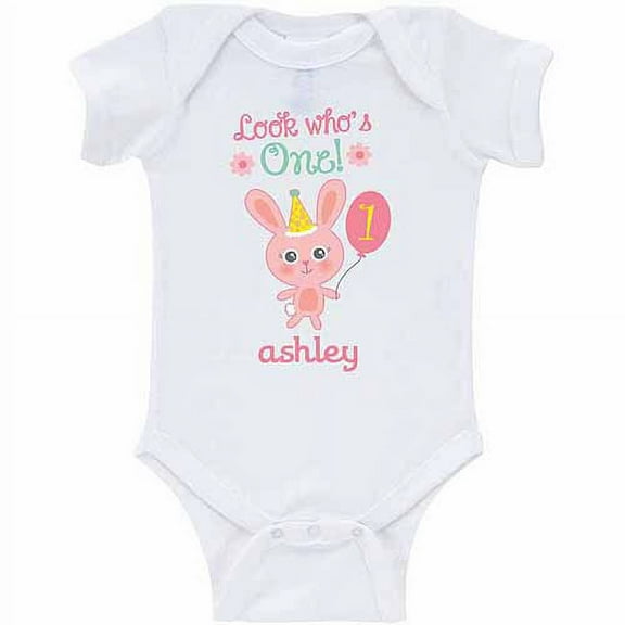 Personalized Look Who's One Birthday Creeper For Her