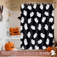 thumbnail image 6 of Halloween Shower Curtain, Ghost Shower Curtain with 12 Hooks, 72"x72" Black Waterproof Curtains for Bathroom Decor Toilet & Bathtub, Funny Halloween Decor & Gift, 6 of 6