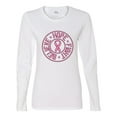 thumbnail image 2 of Wild Bobby Believe Hope Awareness Breast Cancer Awareness Women Graphic Long Sleeve T-Shirt, White, Medium, 2 of 6