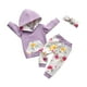 thumbnail image 1 of Eghunooy Ropa Para Bebé Niña De Manga Larga Con Capucha Floral Y Pantalones Con Bolsillo Y Diadema (6-9 Meses) Morado, 1 of 5